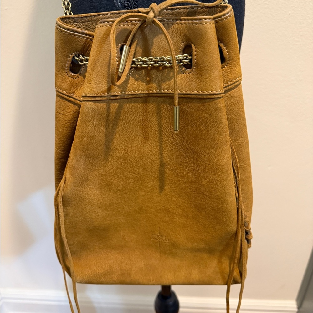 Jerome Dreyfuss suede Gary Drawstring Bucket Bag in Camel